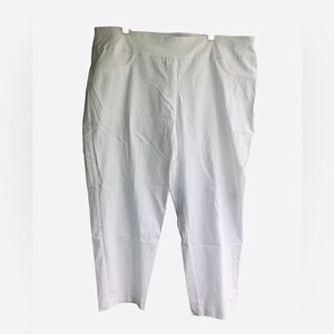 NWT Ruby Rd Women’s White Ankle Length Stretch Slimming Contour Waistband Pants